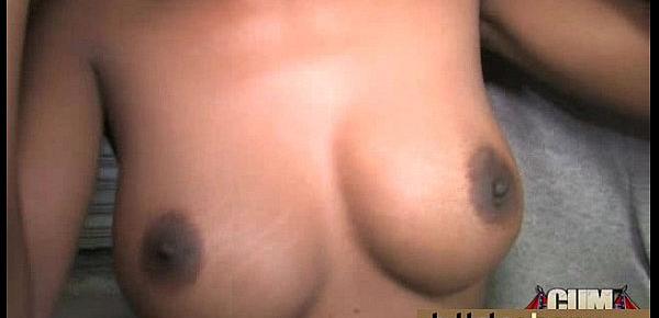  First time ebony with a group of white dicks 8